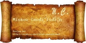 Miskov Cecílián névjegykártya
